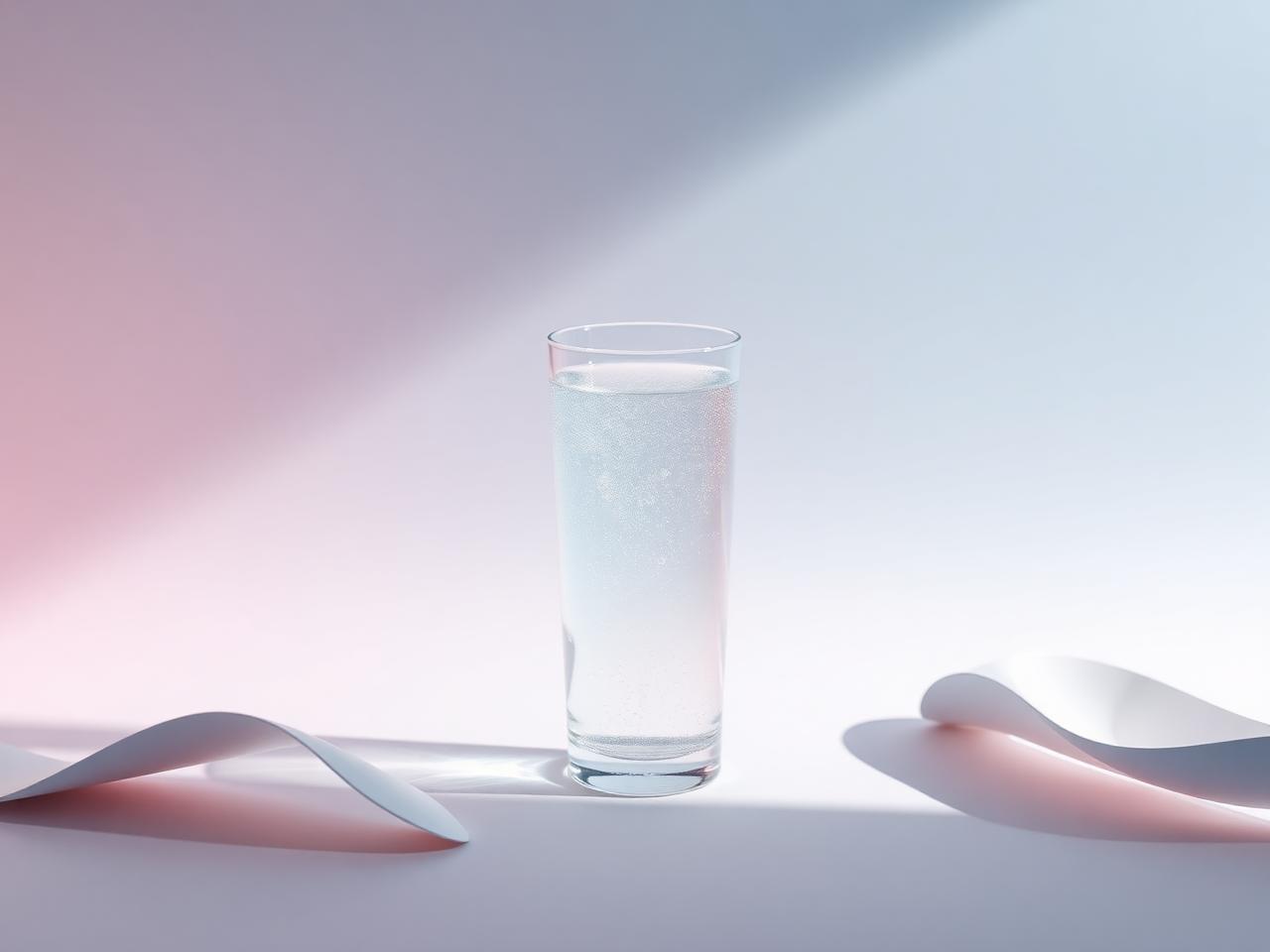 Bicchiere d'acqua e luce — purezza